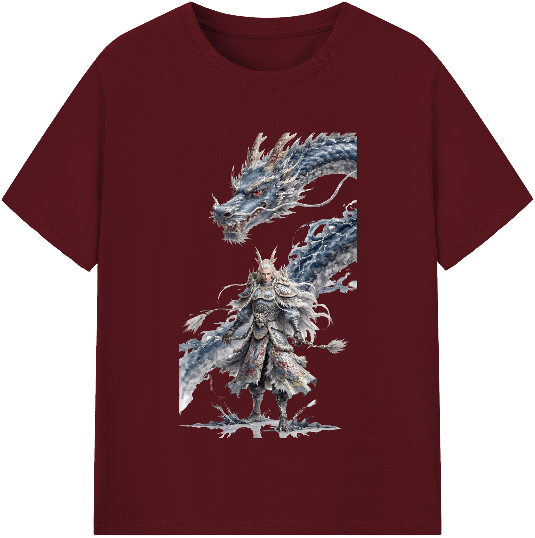 （画像用） Ne Zha 2 ナタ 魔童の大暴れ 綿100％半袖Tシャツ（フロントプリント）